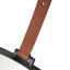 Paramount Mirrors & Prints Lexi Leather Round Mirror - Black detail