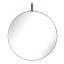 Paramount Mirrors & Prints Lexi Leather Round Mirror - Black angle