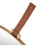Paramount Mirrors & Prints Lexi Leather Round Mirror - Gold detail