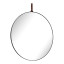 Paramount Mirrors & Prints Lexi Leather Round Mirror - Black