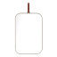 Paramount Mirrors & Prints Lexi Leather Square Mirror - Gold angle