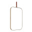 Paramount Mirrors & Prints Lexi Leather Square Mirror - Gold 