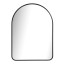 Paramount Mirrors & Prints Aluminium Rounded Crescent 760 Mirror - Black angle