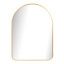 Paramount Mirrors & Prints Aluminium Rounded Crescent 760 Mirror - Gold angle