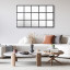 Paramount Mirrors & Prints Dutch Window Mirror - Black on a wall in the living room