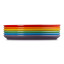 Le Creuset Rainbow Collection Coupe Salad Plates, Set of 6 stacked
