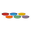 Le Creuset Rainbow Collection Coupe Salad Plates, Set of 6 side view