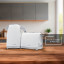 Riva Stainless Steel Kettle, 1.7L - Matt White with toaster