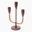 Thread Office Brown Aluminium & Rattan Multi Dinner Candle Holder