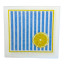 NapKin Cole Lemon Stripe Biodegradable Paper Cocktail Napkins, Pack of 25