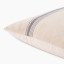 Thread Office Grey Sky Yarn Dye Herringbone Stripe Scatter Cushion with Feather Blend Inner, 60cm x 60cm close up