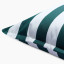 Thread Office Green Listado Stripe Outdoor Scatter with Feather Blend Inner, 60cm x 60cm close up