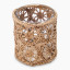 Thread Office Rattan & Glass Medallion Votive Candle Holder