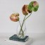 Thread Office Textured Tall Glass Vase, 25cm