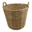 Thread Office PE Rattan Woven Round Basket With Handles - Medium