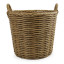 Thread Office PE Rattan Woven Round Basket With Handles - Medium