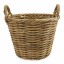 Thread Office PE Rattan Woven Round Basket With Handles - Small