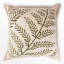 Thread Office Green Fern Embroidery Scatter Cushion with Feather Blend Inner, 60cm x 60cm