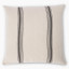 Thread Office Black Yarn Dye Herringbone Stripe Scatter Cushion with Feather Blend Inner, 60cm x 60cm