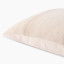 Thread Office White Yarn Dye Herringbone Stripe Scatter Cushion with Feather Blend Inner, 60cm x 60cm close up