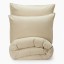 Thread Office Sand Beige Washed Cotton Duvet Cover Set