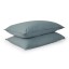Thread Office Smoke Blue Washed Cotton Pillowcases, Set of 2 - Standard