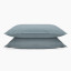 Thread Office Smoke Blue Washed Cotton Pillowcases, Set of 2 - Standard