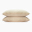 Thread Office Sand Beige Washed Cotton Pillowcases, Set of 2 - Standard