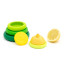 Food Huggers Silicone Airtight Food Covers, Set of 5 -  Fresh Greens with lemon