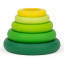 Food Huggers Silicone Airtight Food Covers, Set of 5 -  Fresh Greens stacked