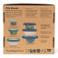 Food Huggers Adjustable Silicone & Glass Lids, Set of 3 - Terracotta packaging