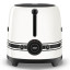 Smeg Porsche x Smeg Retro Style 2-Slice Toaster, 950W - Carrara White front view