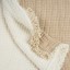 Thread Office Cappuccino Reversible Woven Fringe Throw, 180cm x 200cm