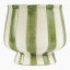 Thread Office Ceramic Green Stripe Planter