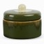 Thread Office Green Reactive Glaze Ceramic Filled Candle With Lid