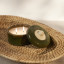 Thread Office Green Reactive Glaze Ceramic Filled Candle with Lid