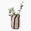 Thread Office Bone & Black Organic Stripe Glass Vase