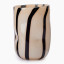 Thread Office Bone & Black Organic Stripe Glass Vase
