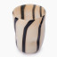 Thread Office Bone & Black Organic Stripe Glass Vase