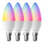 TP Link Tapo L430C Smart Wiâ€‘Fi GU10 Multicolour Light Bulbs, Pack of 4