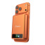 BMX SolidSafe 10000mAh Solid-State Magnetic Power Bank - Orange attached to phone. phone not included