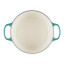 Le Creuset Riviera Signature 3.3L Round Cast Iron Casserole, 22cm top view open