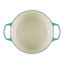 Le Creuset Riviera Signature 5.3L Round Cast Iron Casserole, 26cm top view open