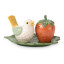 William Morris At Home Salt & Pepper Shaker Set with Leaf Plate