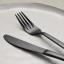 Salisbury & Co Black Baltic Cutlery Set, 24-Piece close up
