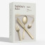 Salisbury & Co Gold Baltic Cutlery Set, 24-Piece packaging