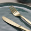 Salisbury & Co Gold Baltic Cutlery Set, 24-Piece close up