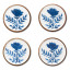Salisbury & Co Wildflower Calla Coasters, Set of 4 top view