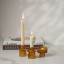 Thread Office Glass Ribbed Candle Holders, Set of 3 - Auburn