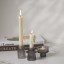 Thread Office Glass Ribbed Candle Holders, Set of 3 - Smoke